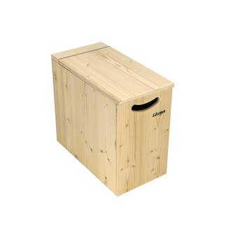 Holzbox für Sägespäne mit Deckel von Lécopot