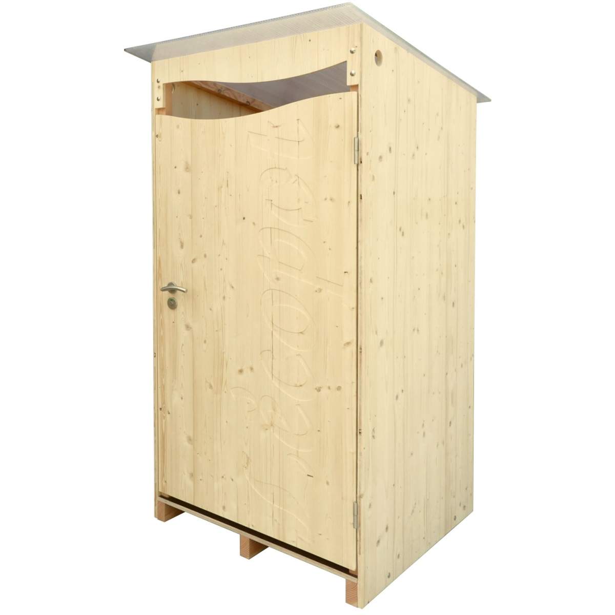 Der Ventarèl - Fichte-Trockentoilettenhäuschen für draußen Der Ventarèl - Fichte-Trockentoilettenhäuschen für draußen