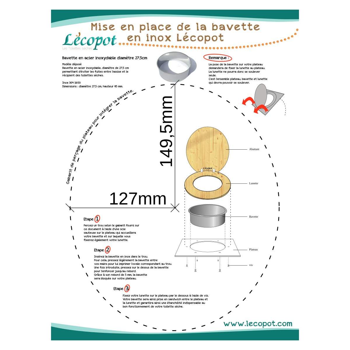 Ensemble complet fabriquer sa toilette sèche avec seau inox Ensemble complet fabriquer sa toilette sèche avec seau inox