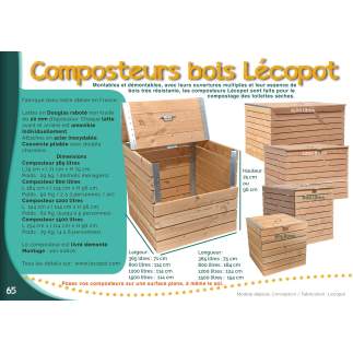 Pack 3 composteurs bois Douglas pour toilettes sèches 3x800 litres