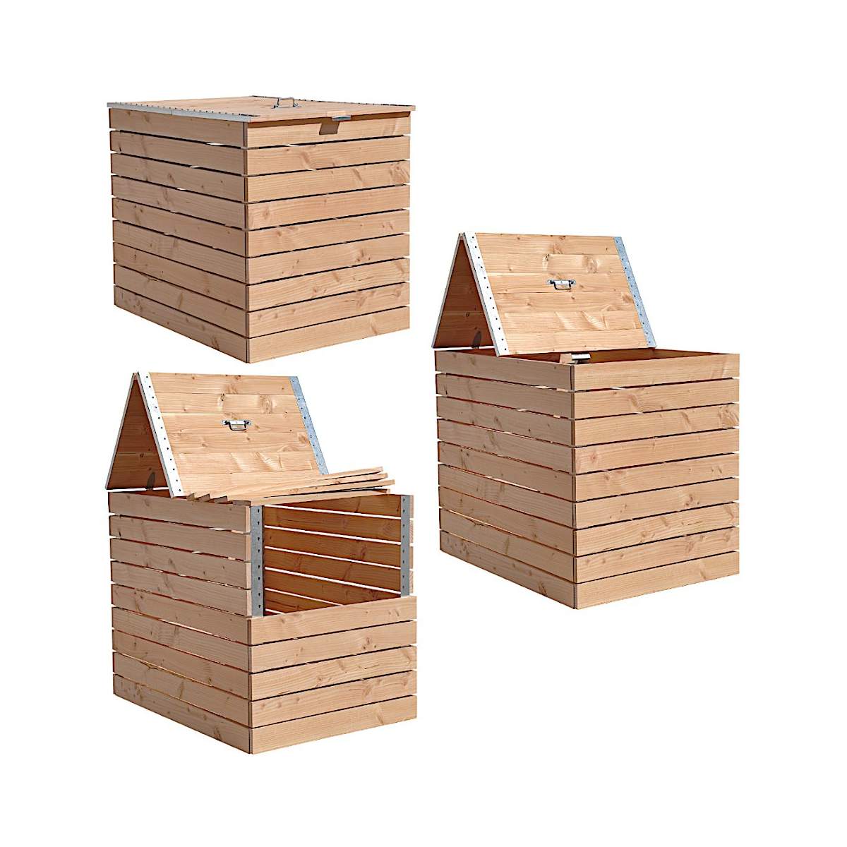 Pack 3 Composteurs en bois Douglas 3 x 800 litres Pack 3 Composteurs en bois Douglas 3 x 800 litres