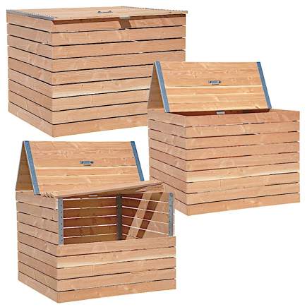 Packen Sie 3 Douglas-Komposter 3 x 1200 Liter ein