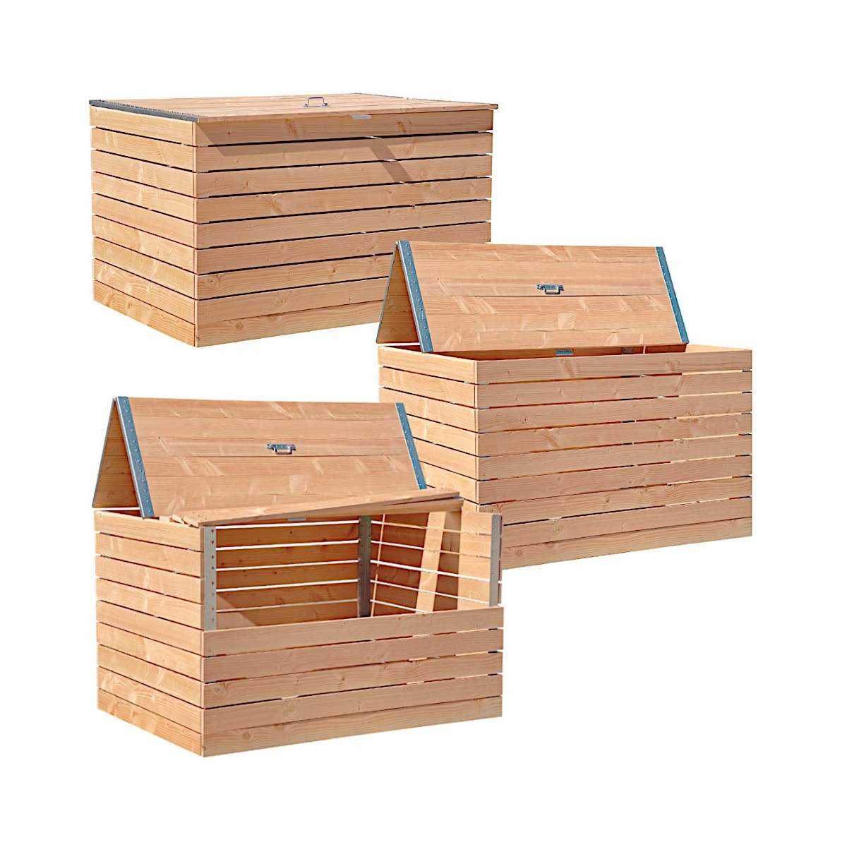 Pack 3 Composteurs en bois Douglas 3 x 1500 litres Pack 3 Composteurs en bois Douglas 3 x 1500 litres