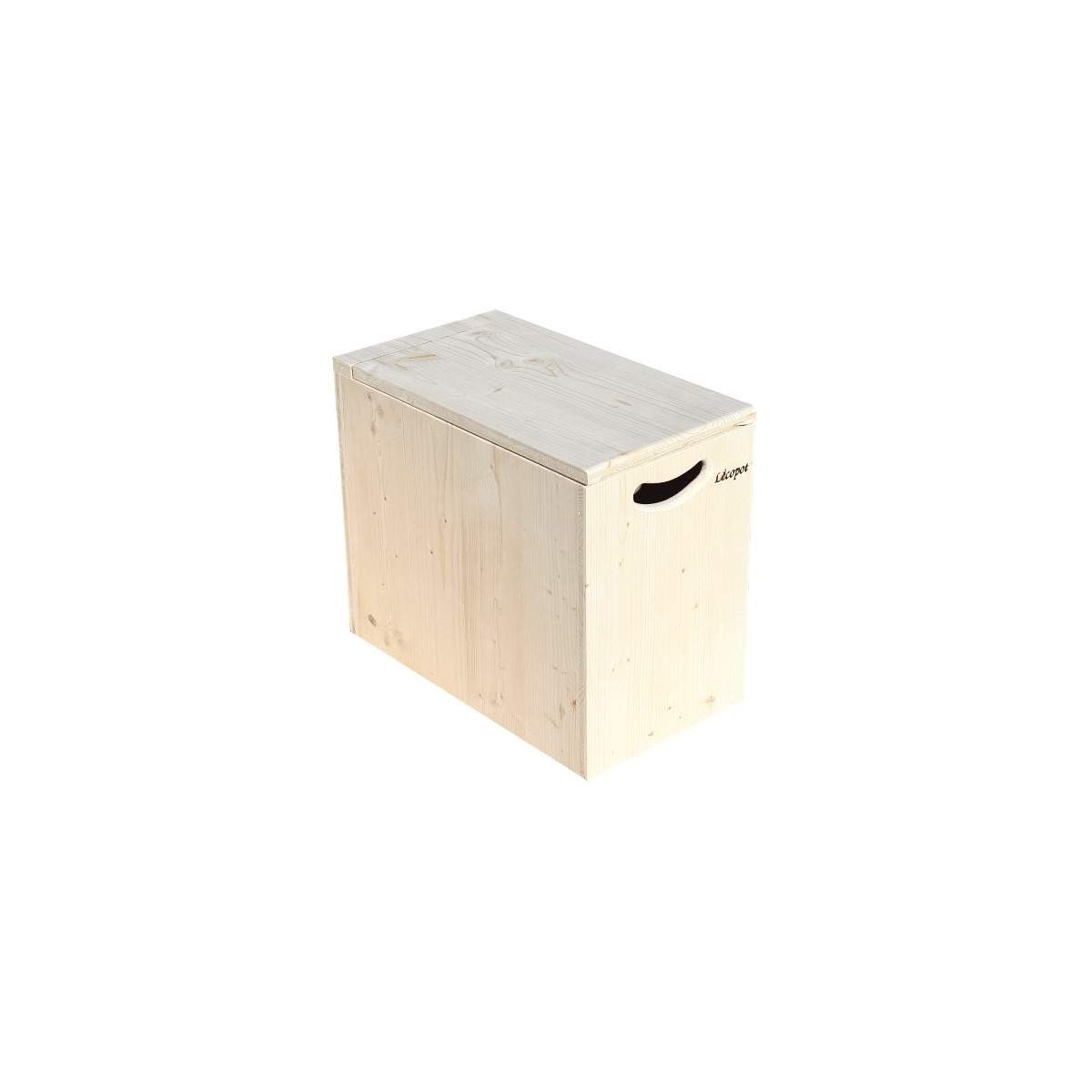 Holzbox für Sägespäne mit Deckel Holzbox für Sägespäne mit Deckel