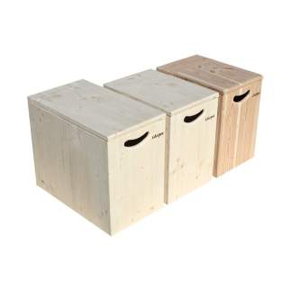 Holzbox für Sägespäne mit Deckel von Lécopot