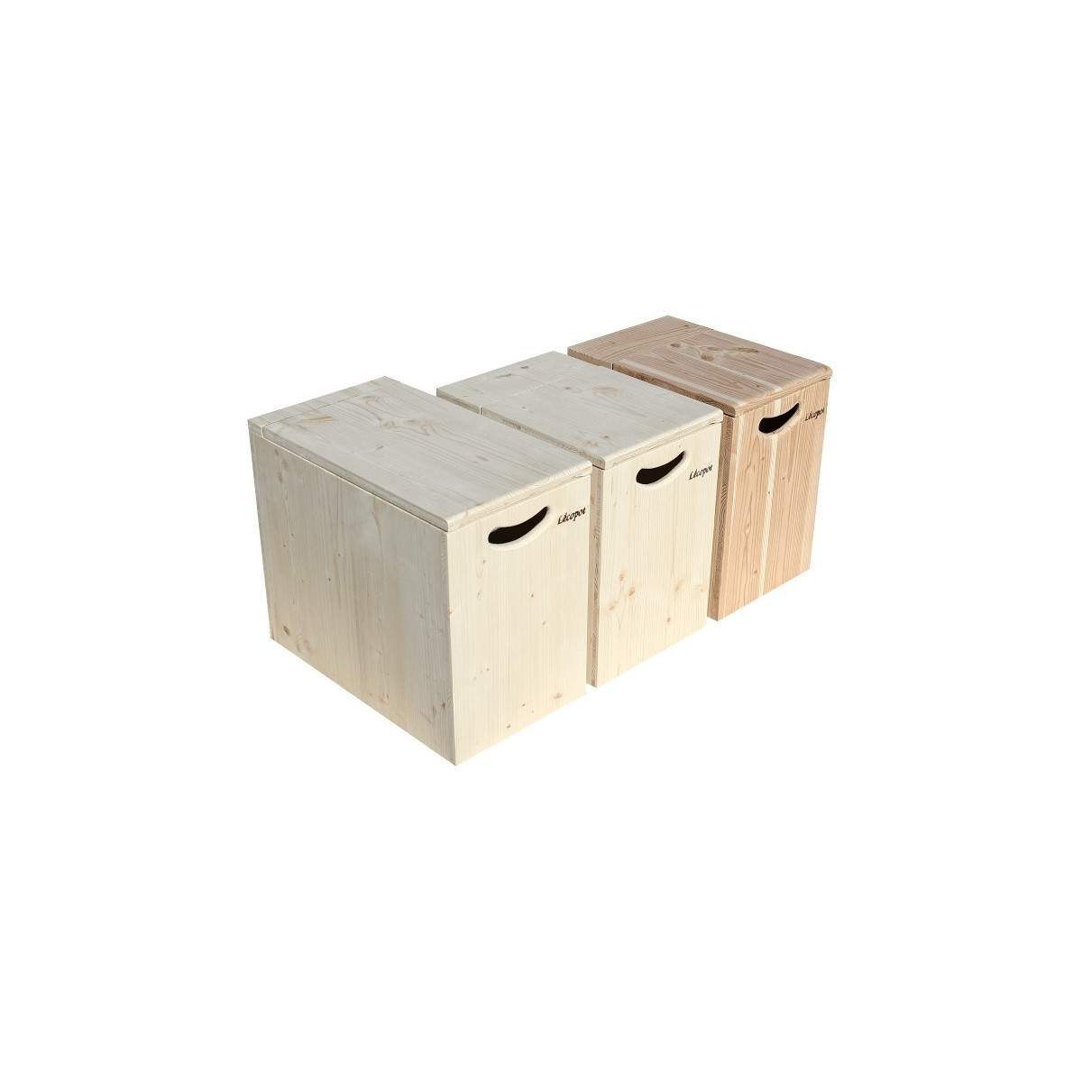 Holzbox für Sägespäne mit Deckel von Lécopot