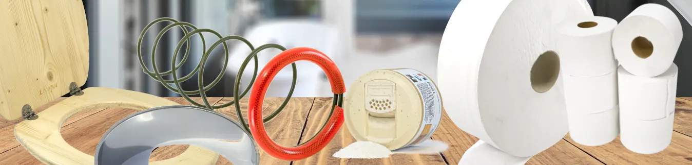 Buckets and accessories for dry toilets